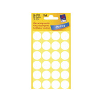 Produktbild för Avery Zweckform färgkodningspunkt - 1,8 cm diameter - vit (paket om 96)