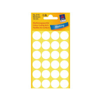 Produktbild för Avery Zweckform färgkodningspunkt - 1,8 cm diameter - vit (paket om 96)