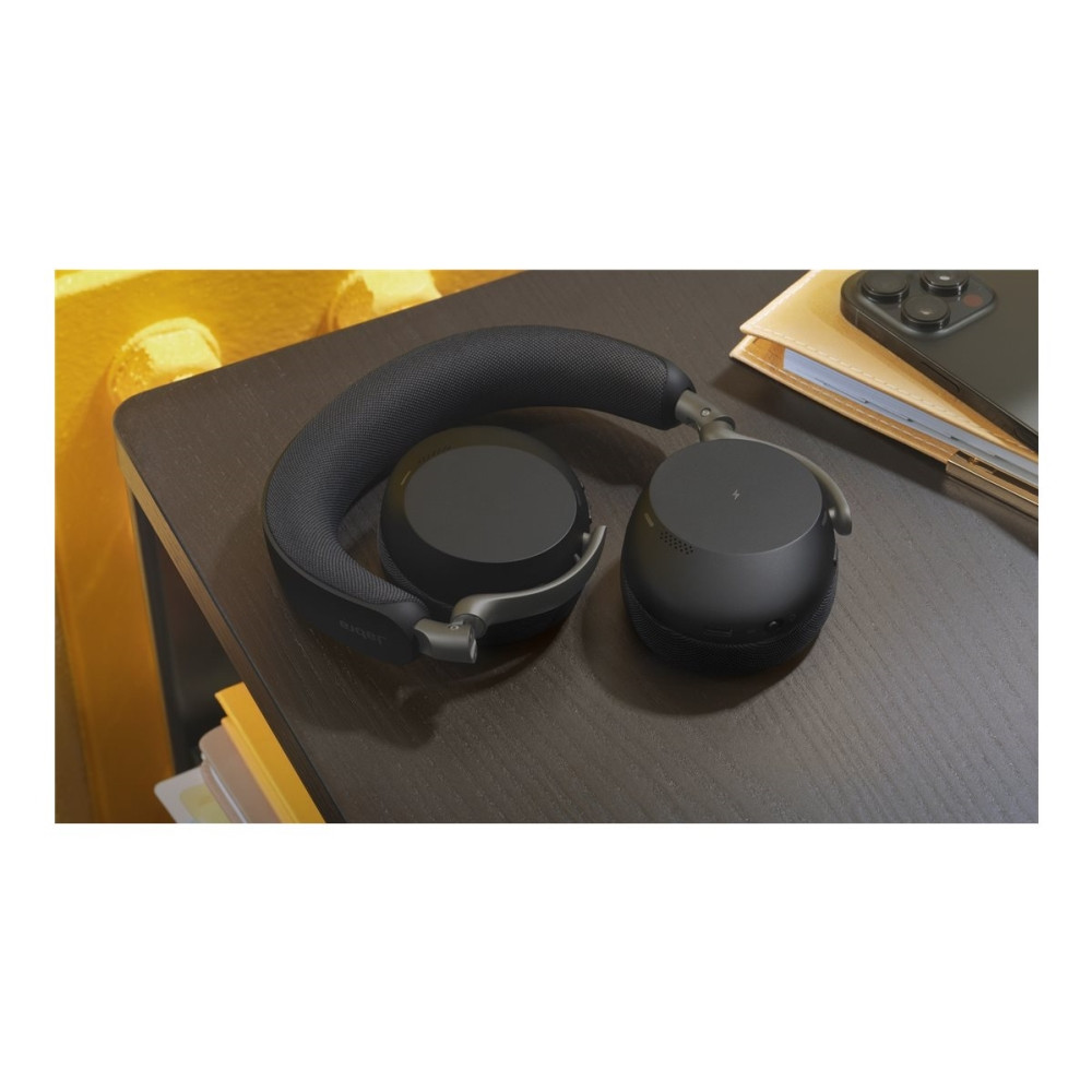 Produktbild för Jabra Evolve3 75 UC - headset - USB-A via Bluetooth-adapter - med trådlös laddningsplatta