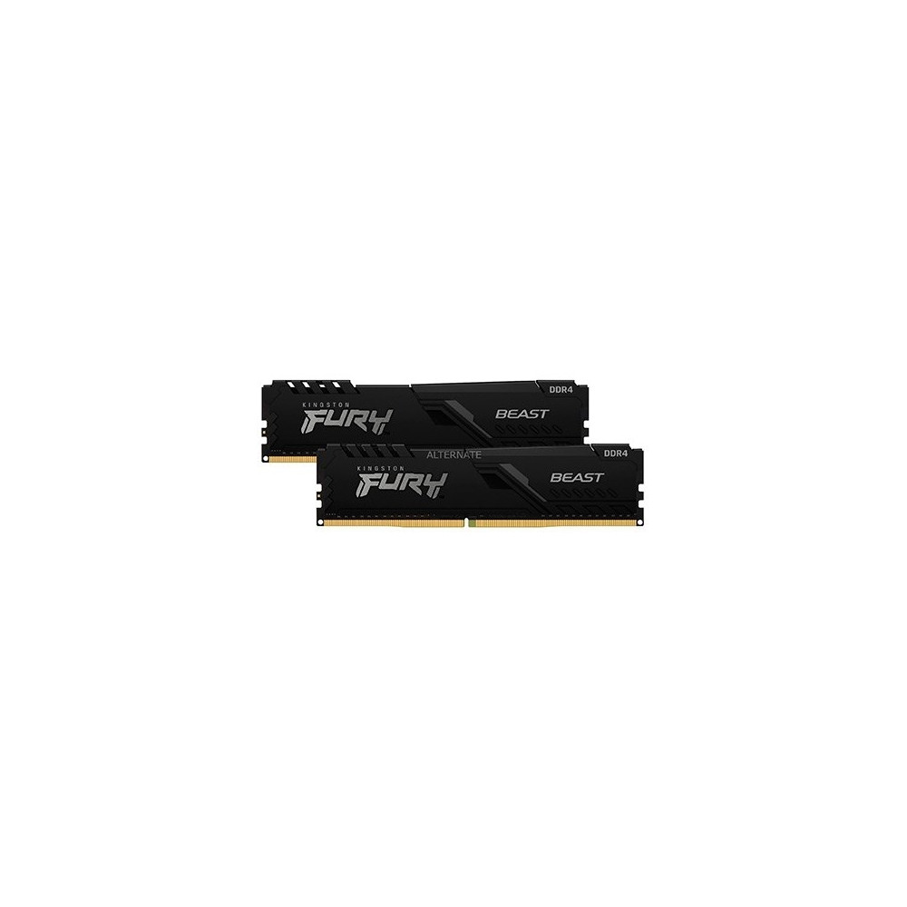 Produktbild för Kingston FURY Beast - DDR4 - sats - 32 GB: 2 x 16 GB - DIMM 288-pin / PC4-28800 - ej buffrad