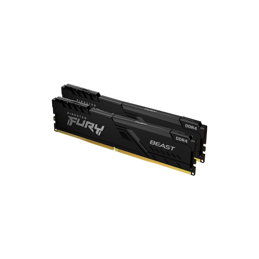 Produktbild för Kingston FURY Beast - DDR4 - sats - 32 GB: 2 x 16 GB - DIMM 288-pin / PC4-28800 - ej buffrad