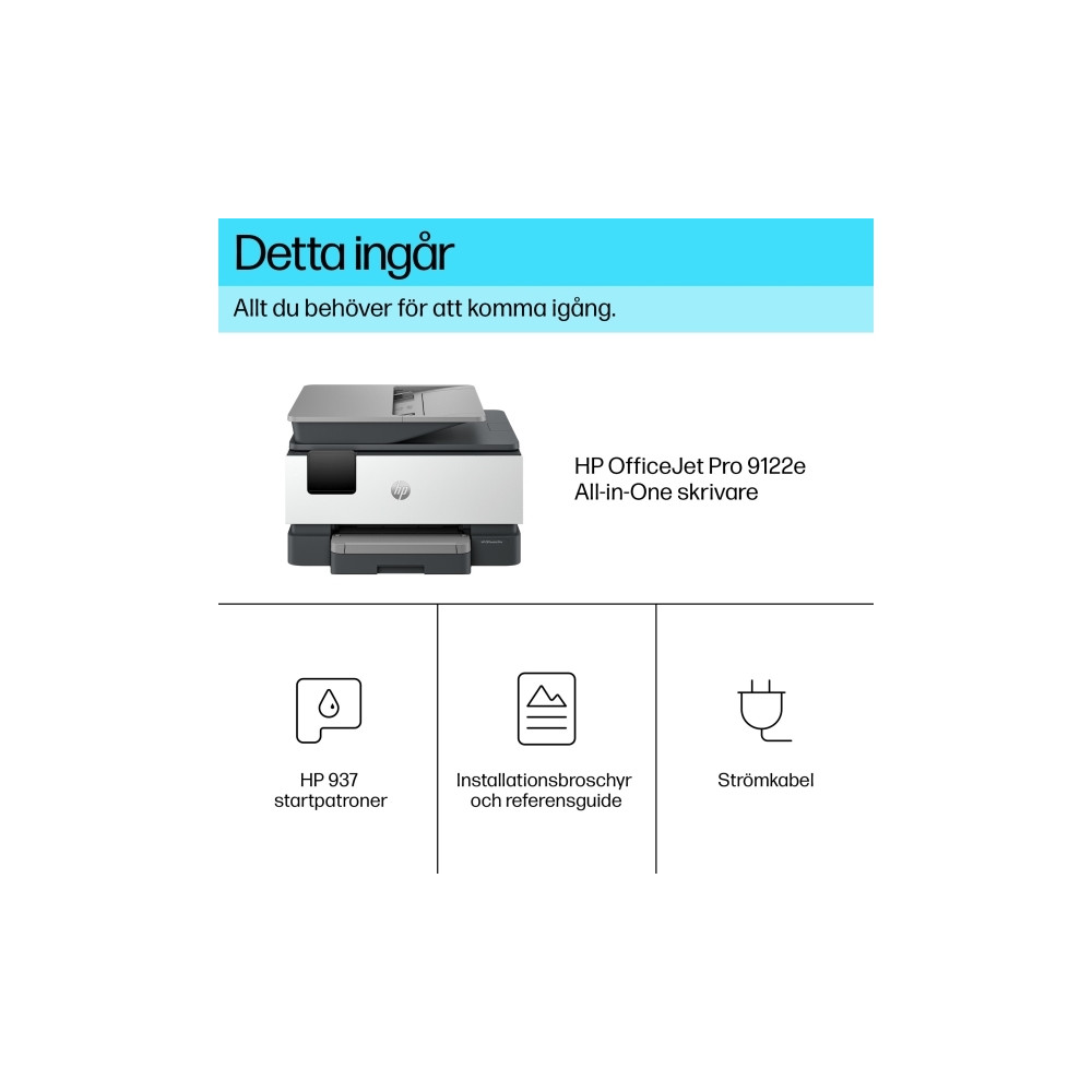 Produktbild för HP Officejet Pro 9122e All-in-One