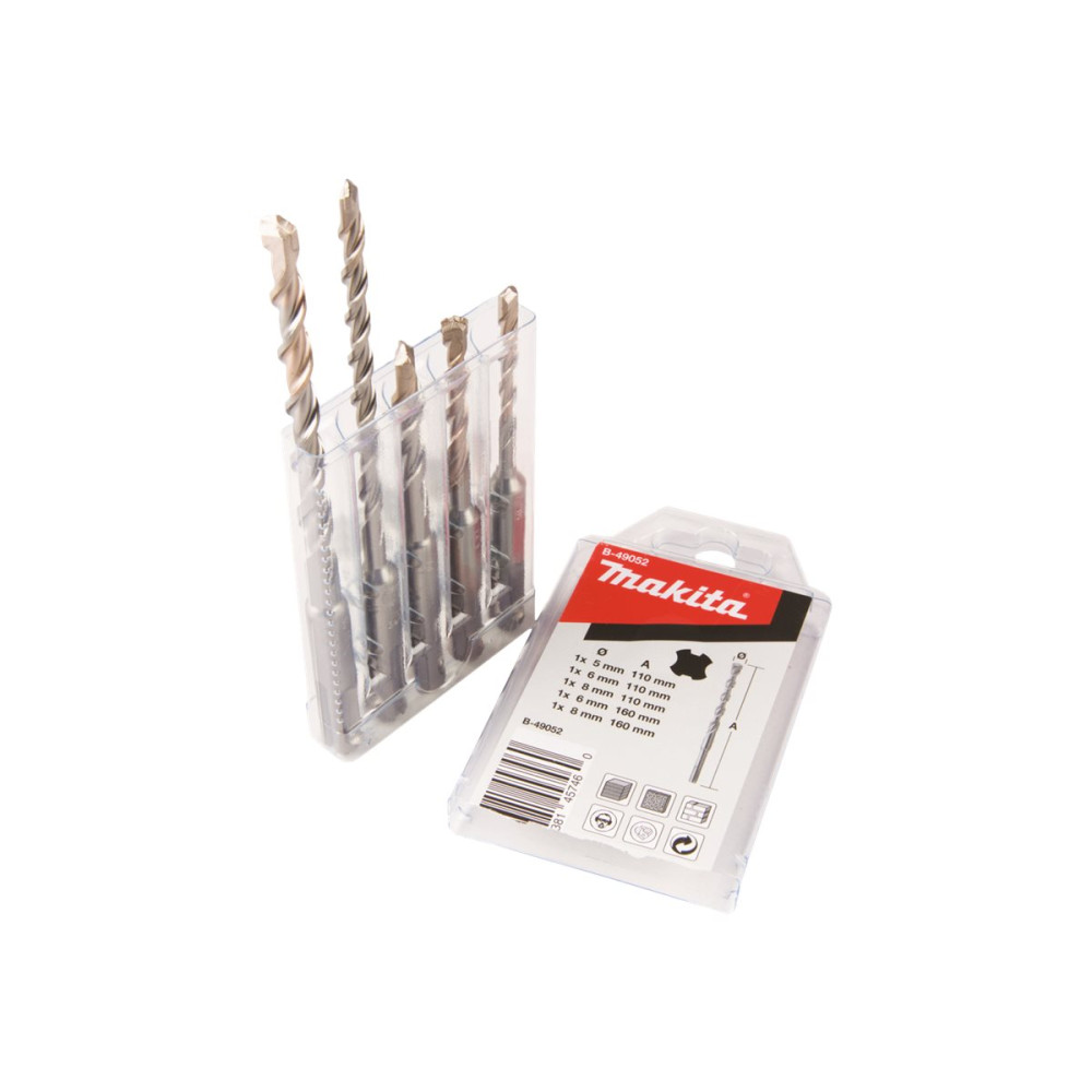 Produktbild för Makita V-PLUS Drill Set #2 - borrsats - för betong - 5 delar