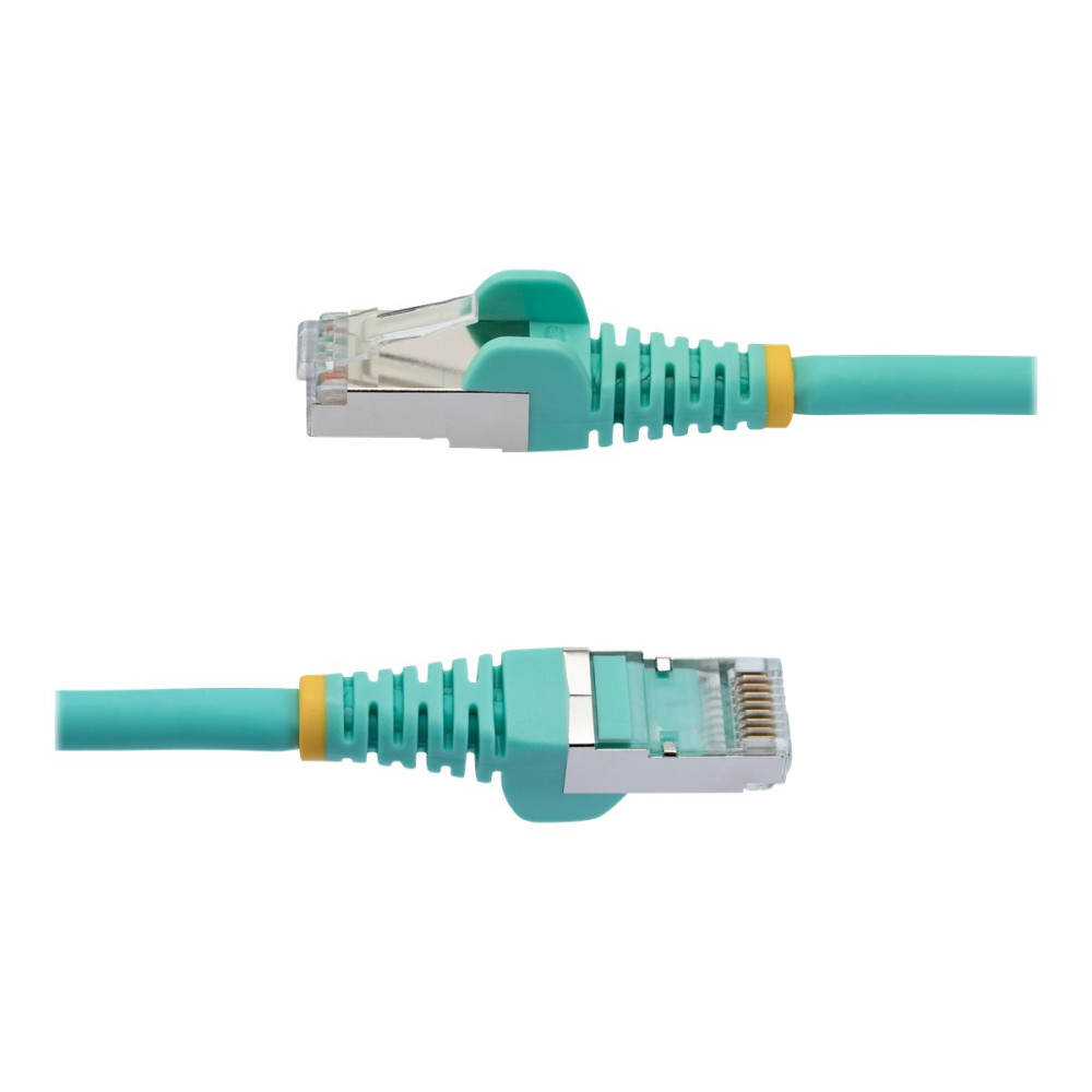 Produktbild för StarTech.com 10m CAT6a Ethernet Cable - Aqua - Low Smoke Zero Halogen (LSZH) - 10GbE 500MHz 100W PoE++ Snagless RJ-45 w/Strain Reliefs S/FTP Network Patch Cord - patch-kabel - 10 m - havsblå