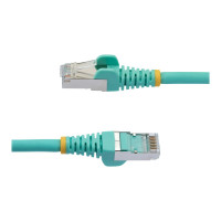 Produktbild för StarTech.com 10m CAT6a Ethernet Cable - Aqua - Low Smoke Zero Halogen (LSZH) - 10GbE 500MHz 100W PoE++ Snagless RJ-45 w/Strain Reliefs S/FTP Network Patch Cord - patch-kabel - 10 m - havsblå
