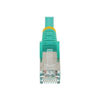 Produktbild för StarTech.com 10m CAT6a Ethernet Cable - Aqua - Low Smoke Zero Halogen (LSZH) - 10GbE 500MHz 100W PoE++ Snagless RJ-45 w/Strain Reliefs S/FTP Network Patch Cord - patch-kabel - 10 m - havsblå
