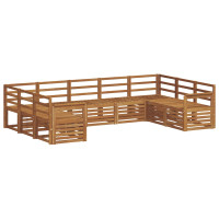 Produktbild för Sektionsoffgrupp 9 pcs Naturfärg