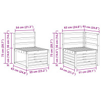 Produktbild för Sektionsoffgrupp 9 pcs Naturfärg