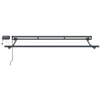 Produktbild för Manuell markisram med LED-lampor Antracit 3 x 2,5 m Aluminium