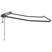 Produktbild för Manuell markisram med LED-lampor Antracit 3 x 2,5 m Aluminium