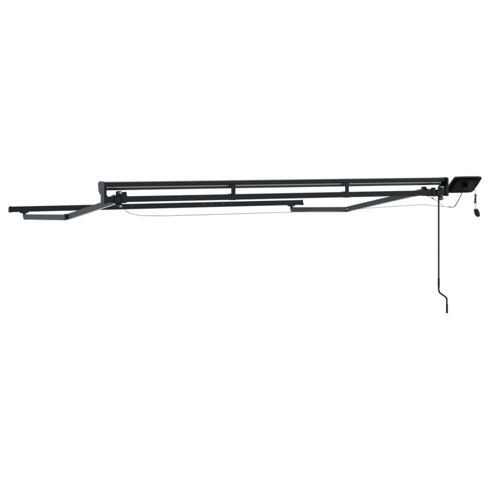 Produktbild för Manuell markisram med LED-lampor Antracit 3 x 2,5 m Aluminium