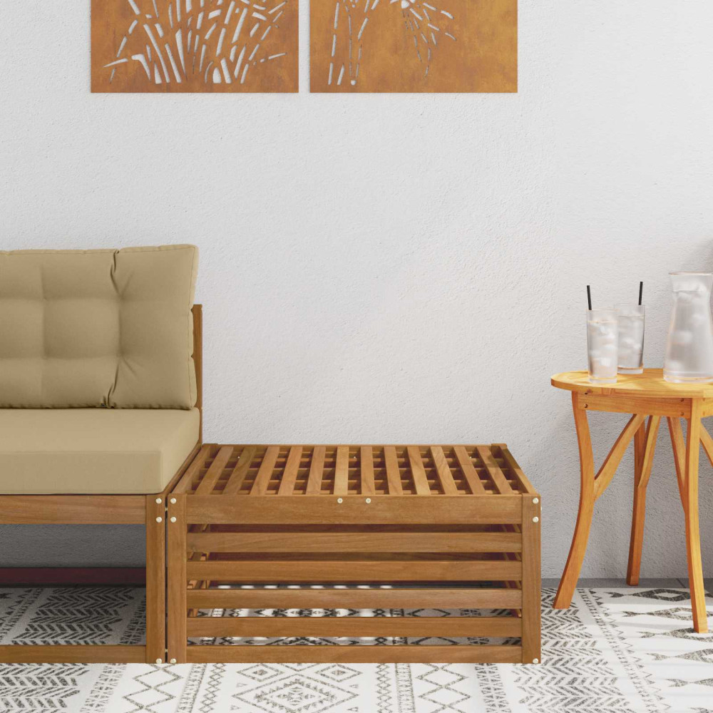 Produktbild för Utomhuspall Naturfärg 79 x 79 x 37 cm Massivt Akaciaträ