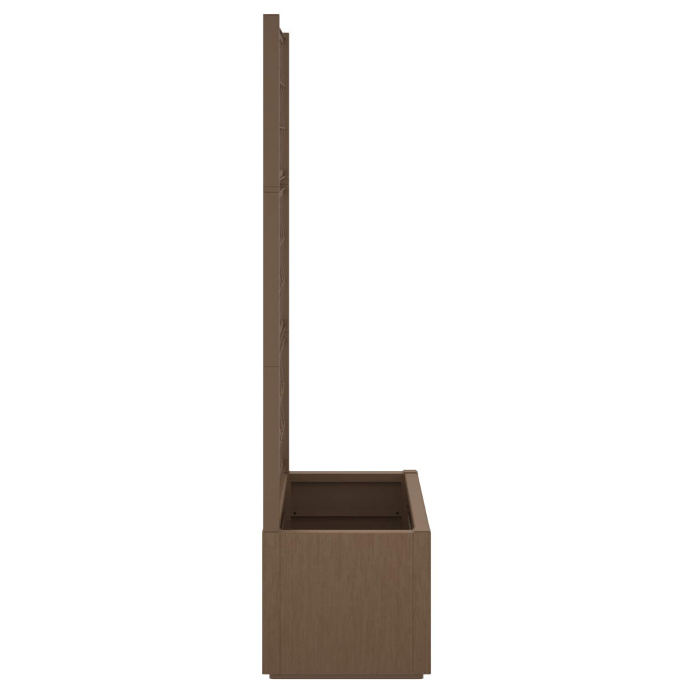 Produktbild för Trädgårdsplanterare med trellis Brun 80 x 36 x 140 cm PP