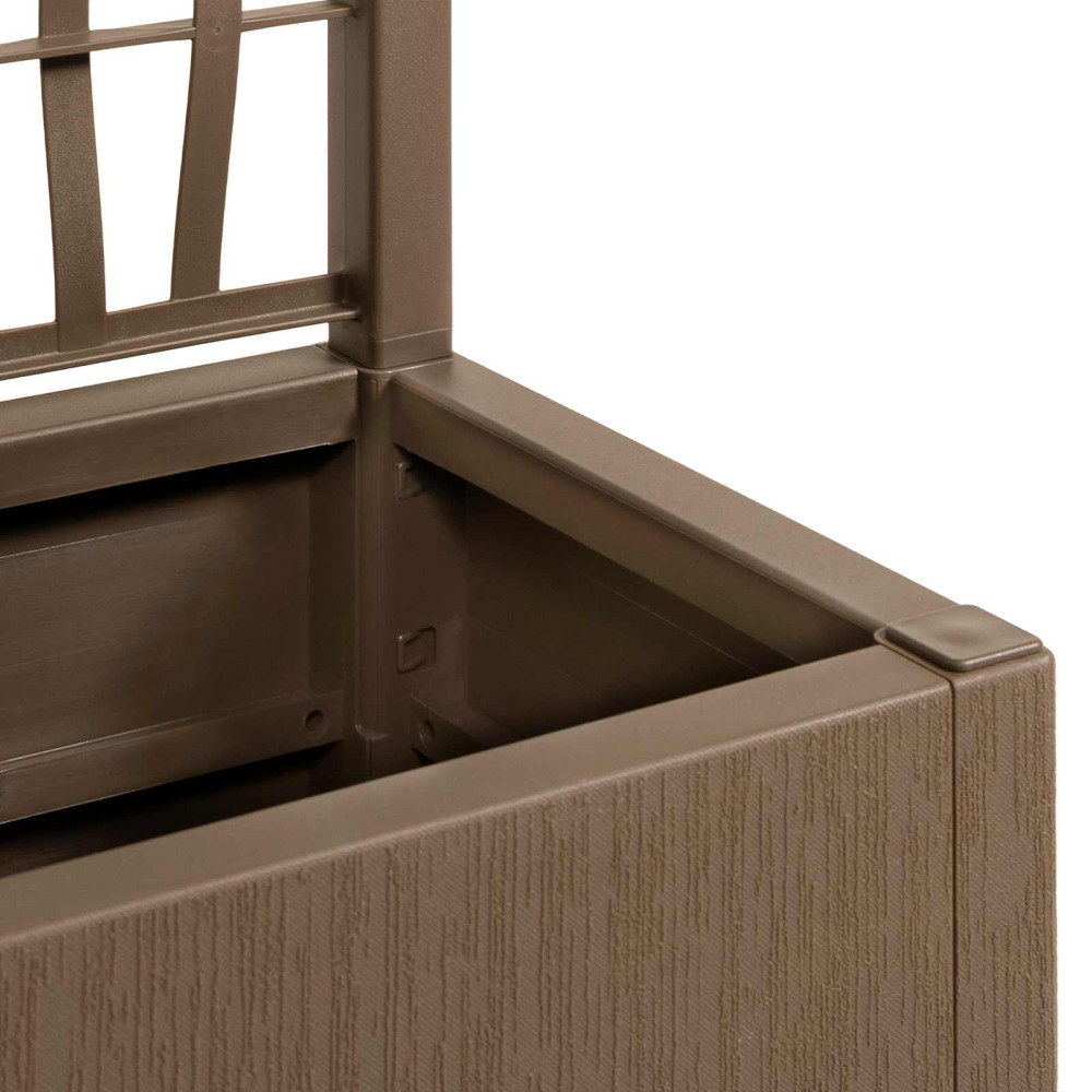 Produktbild för Trädgårdsplanterare med trellis Brun 80 x 36 x 140 cm PP