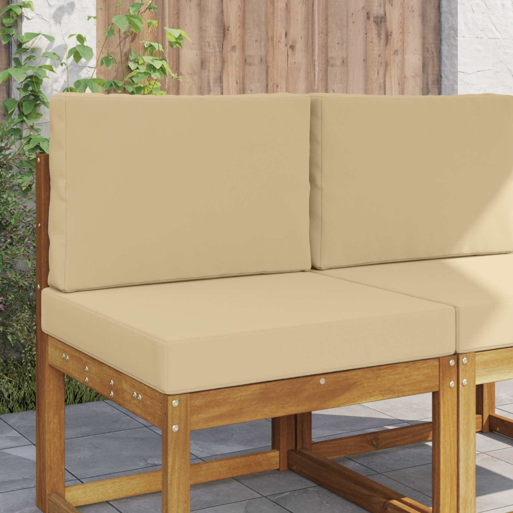 Produktbild för Utomhus Soffa Kudde 2 pcs Beige Polyester