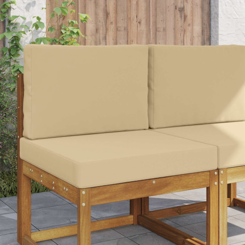 vidaXL Utomhus Soffa Kudde 2 pcs Beige Polyester