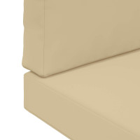 Produktbild för Utomhus Soffa Kudde 2 pcs Beige Polyester