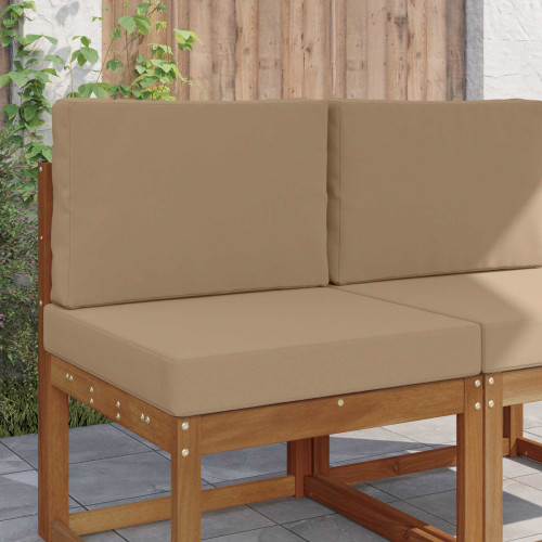 vidaXL Utomhus Soffa Kudde 2 pcs Taupe Polyester