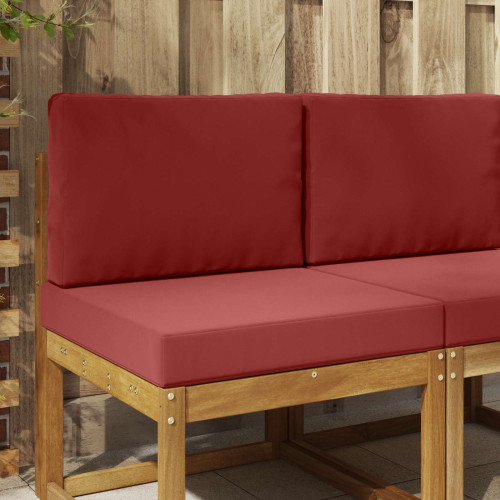 vidaXL Utomhus Soffa Kudde 2 pcs Vinröd Polyester