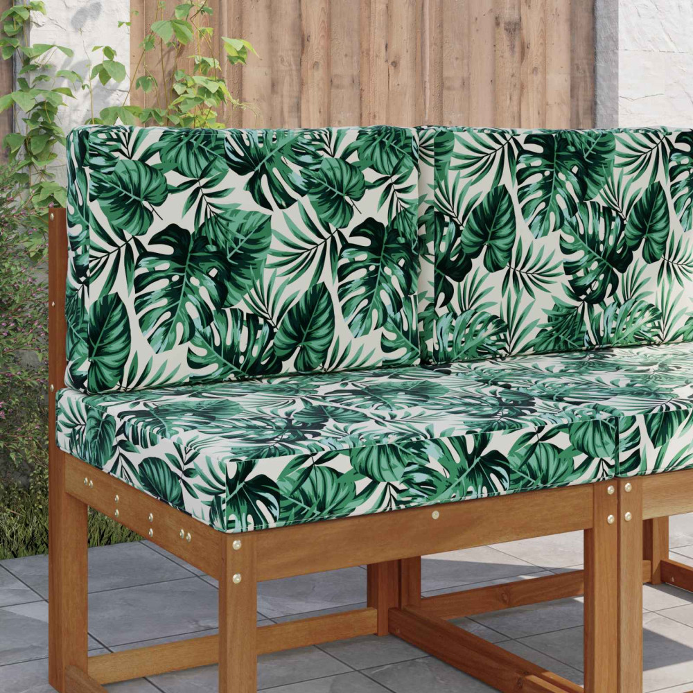 Produktbild för Utomhus Soffa Kudde 2 pcs Bladmönster Polyester