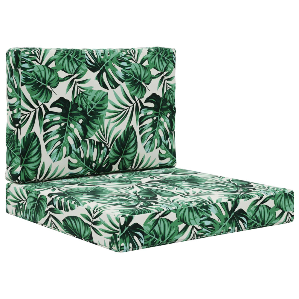 Produktbild för Utomhus Soffa Kudde 2 pcs Bladmönster Polyester