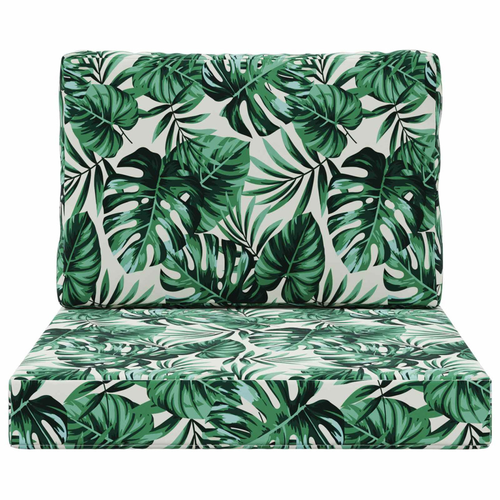 Produktbild för Utomhus Soffa Kudde 2 pcs Bladmönster Polyester