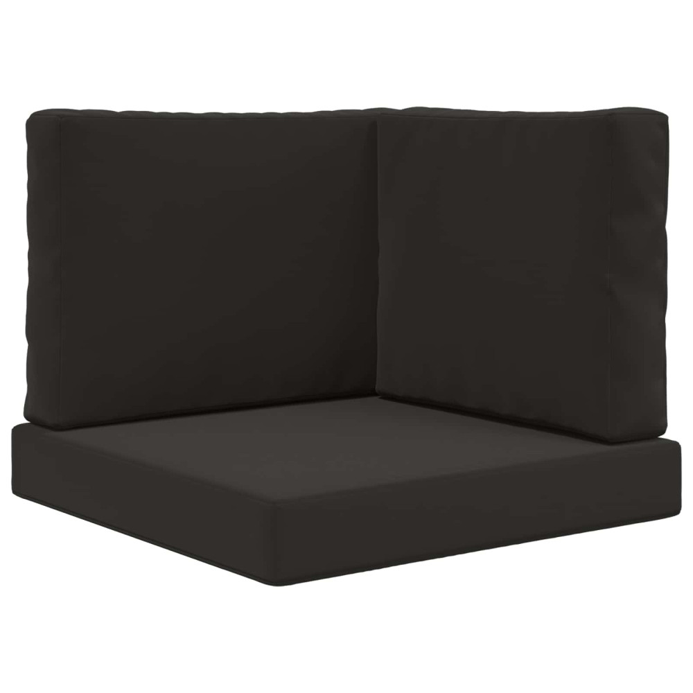 Produktbild för Utomhus Soffa Kudde 3 pcs Svart Polyester