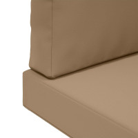 Produktbild för Utomhus Soffa Kudde 3 pcs Taupe Polyester