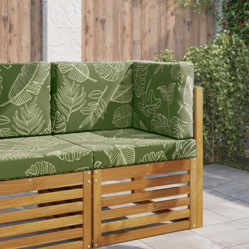vidaXL Utomhus Soffa Kudde 3 pcs Bladdesign Polyester