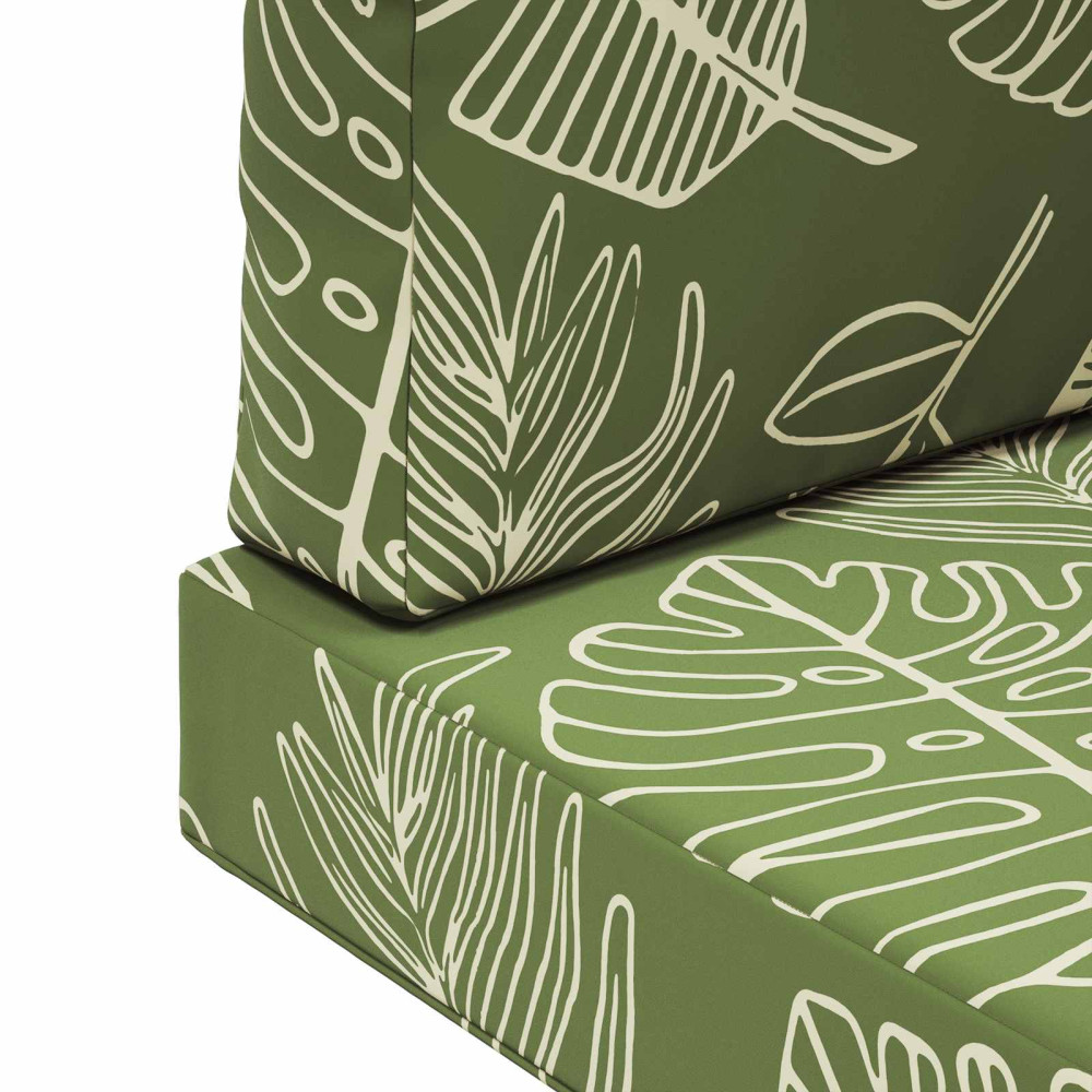 Produktbild för Utomhus Soffa Kudde 3 pcs Bladdesign Polyester