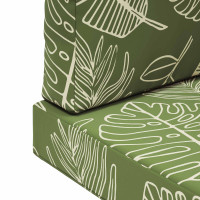 Produktbild för Utomhus Soffa Kudde 3 pcs Bladdesign Polyester