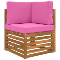 Produktbild för Utomhus Soffa Kudde 3 pcs Rosa Polyester