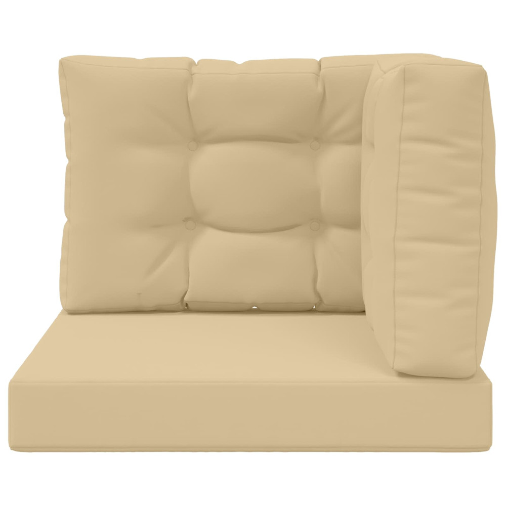 Produktbild för Utomhus Soffa Kudde 3 pcs Beige Polyester