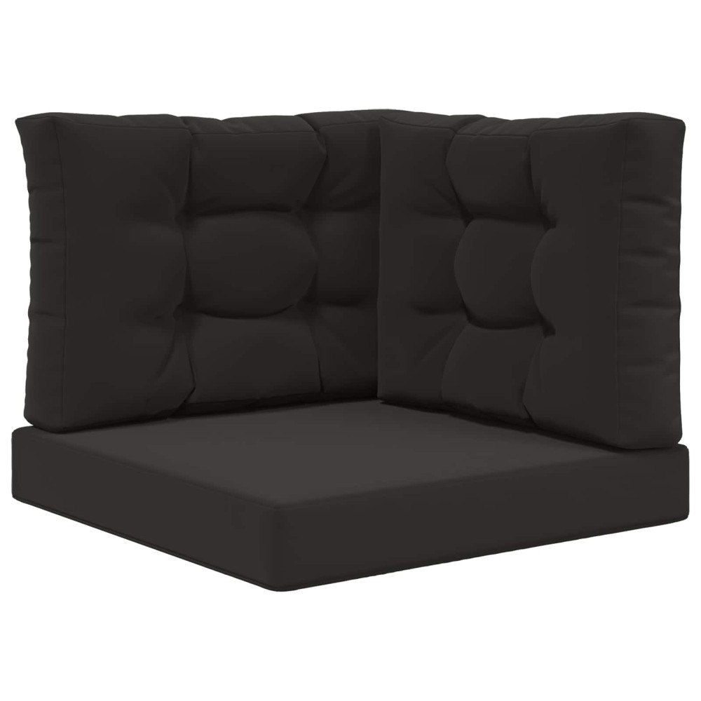 Produktbild för Utomhus Soffa Kudde 3 pcs Svart Polyester