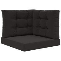 Produktbild för Utomhus Soffa Kudde 3 pcs Svart Polyester