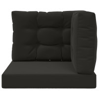 Produktbild för Utomhus Soffa Kudde 3 pcs Svart Polyester