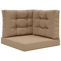 Produktbild för Utomhus Soffa Kudde 3 pcs Taupe Polyester
