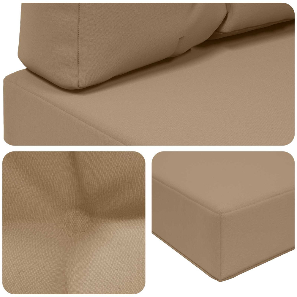 Produktbild för Utomhus Soffa Kudde 3 pcs Taupe Polyester