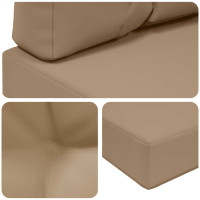 Produktbild för Utomhus Soffa Kudde 3 pcs Taupe Polyester