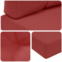 Produktbild för Utomhus Soffa Kudde 3 pcs Vinröd Polyester