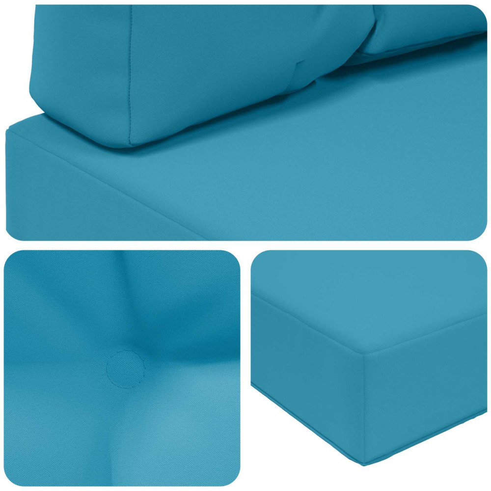 Produktbild för Utomhus Soffa Kudde 3 pcs Kungsblå Polyester