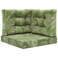 Produktbild för Utomhus Soffa Kudde 3 pcs Bladdesign Polyester
