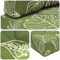 Produktbild för Utomhus Soffa Kudde 3 pcs Bladdesign Polyester