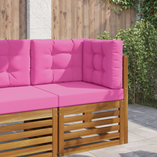 vidaXL Utomhus Soffa Kudde 3 pcs Rosa Polyester