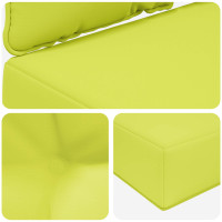 Produktbild för Utomhus Soffa Kudde Polyester Grön 60 x 40 x 10 cm