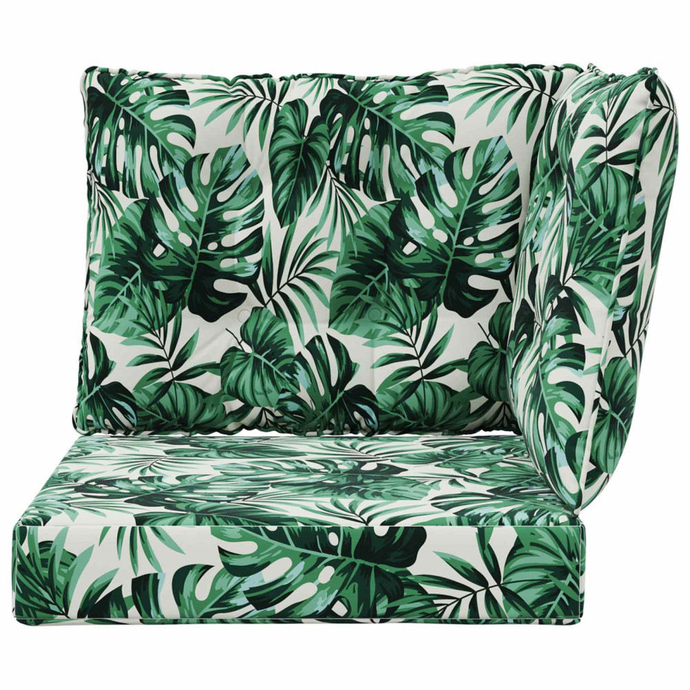 Produktbild för Utomhus Soffa Kudde 3 pcs Bladmönster Polyester