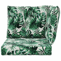 Produktbild för Utomhus Soffa Kudde 3 pcs Bladmönster Polyester