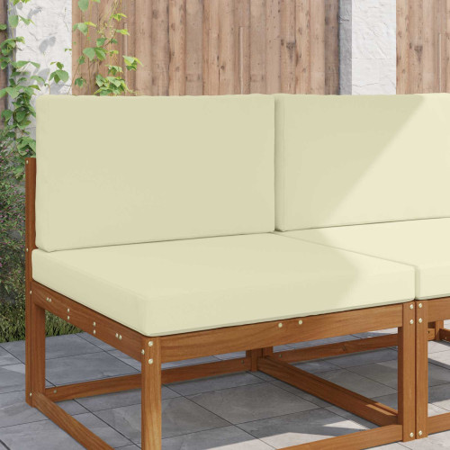 vidaXL Utomhus Soffa Kudde 2 pcs Kräm Polyester
