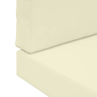 Produktbild för Utomhus Soffa Kudde 2 pcs Kräm Polyester