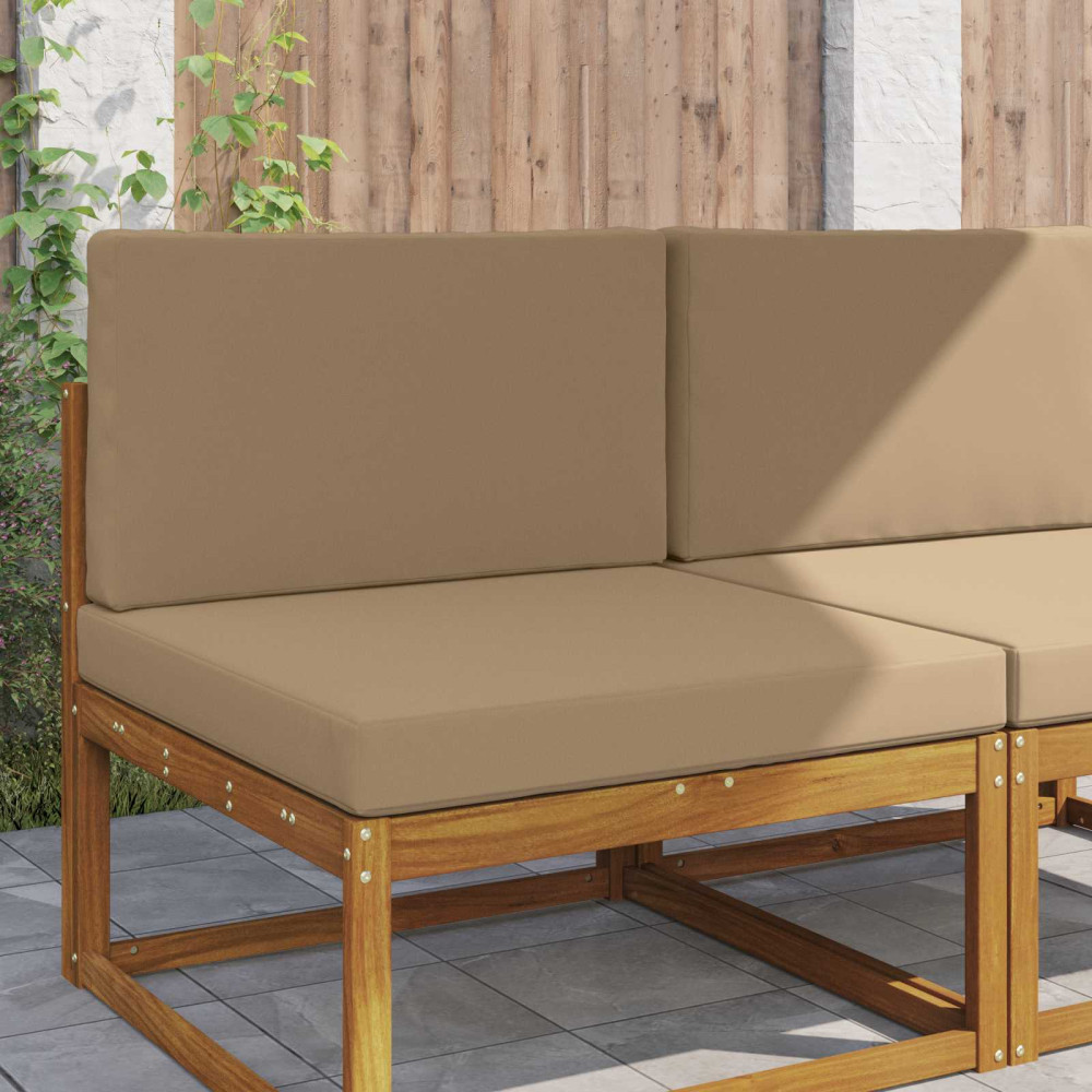 Produktbild för Utomhus Soffa Kudde 2 pcs Taupe Polyester